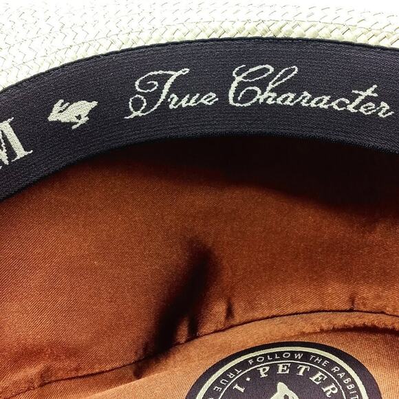 Peter Grimm Straw Hat True Character One Size Fit Tan Color Black Side Ribbon - Picture 8 of 8